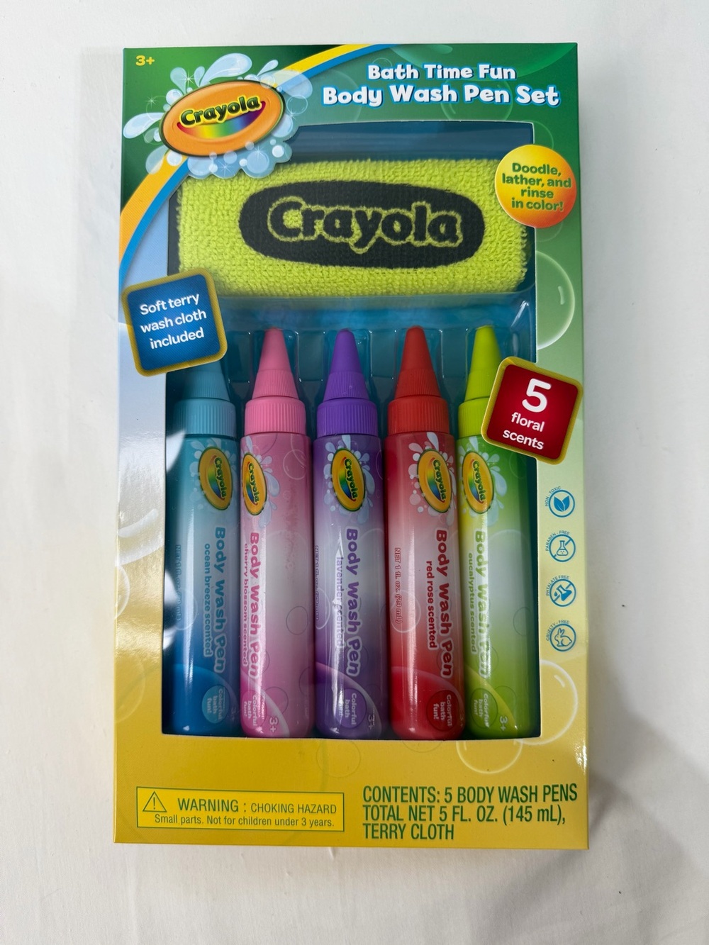 Crayola Bath Time Body Wash Pen Set - Blue, Pink, Purple, Red, Green